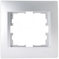 Рамка горизонтальная Lezard Karina 1-м. матовое серебро картинка